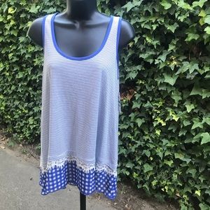 Maison Jules NWT tank top- Large lace